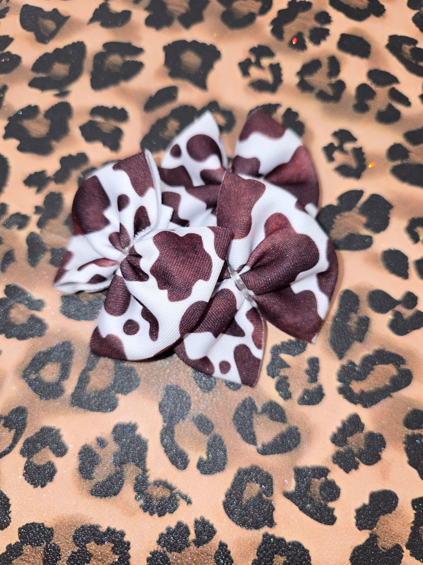 Brown cow print
