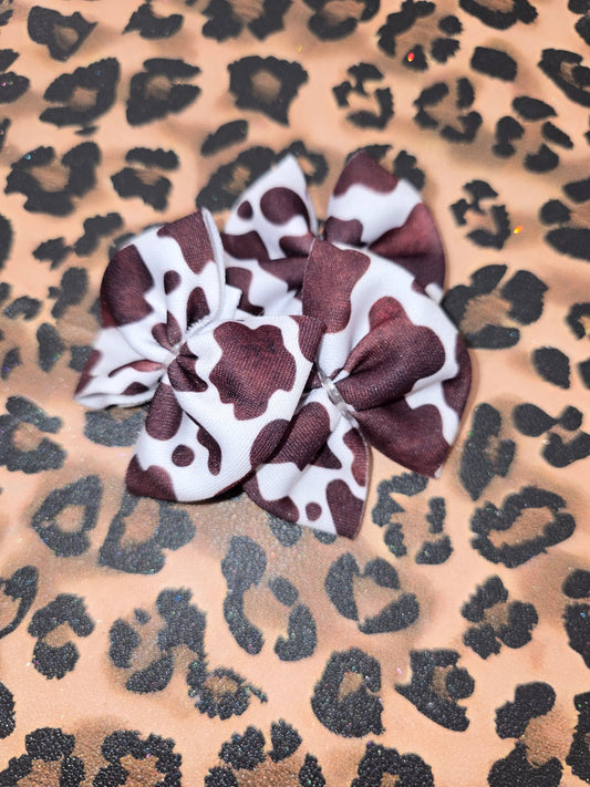 Brown cow print